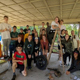 Volunteers at the Straight River Clean Up