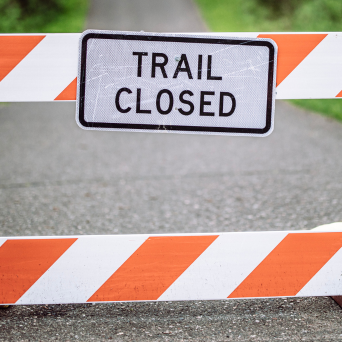 Trail Closed Sign