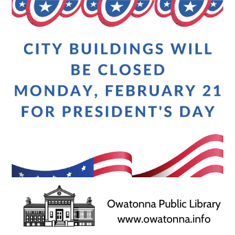 City buildings will be closed monday february 21 on presidents day
