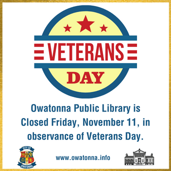 OPL is Closed on Veterans Day Friday Nov 11