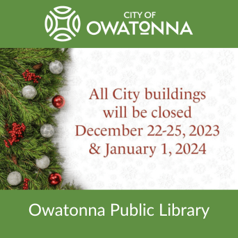 City buildings closed Dec 22 to 25 and Jan 1
