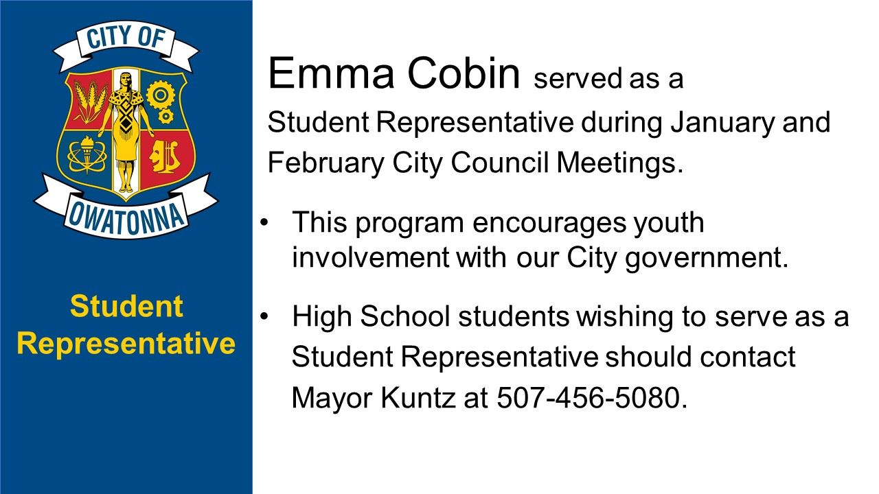 2022-03-08  Emma Cobin, Student Representative - IT